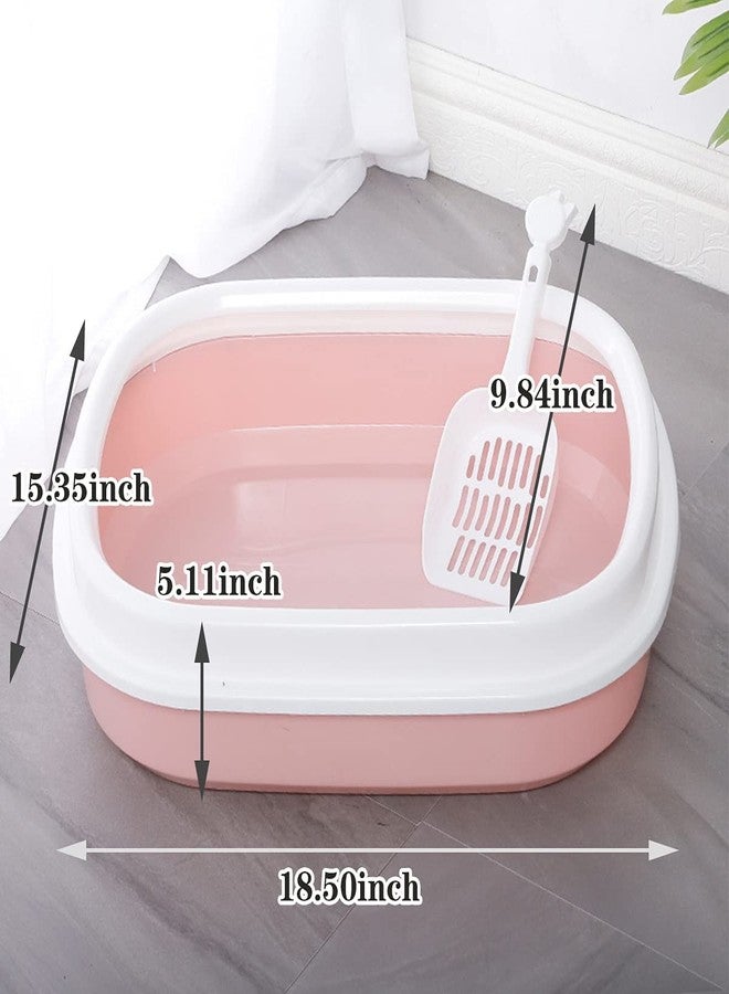 Pups&Pets صندوق فضلات القطط والأرانب من Pups&Pets بحافة/نمط شبه مغلق لحوض فضلات القطط والكلاب والأرانب (وردي-1) - Image 4